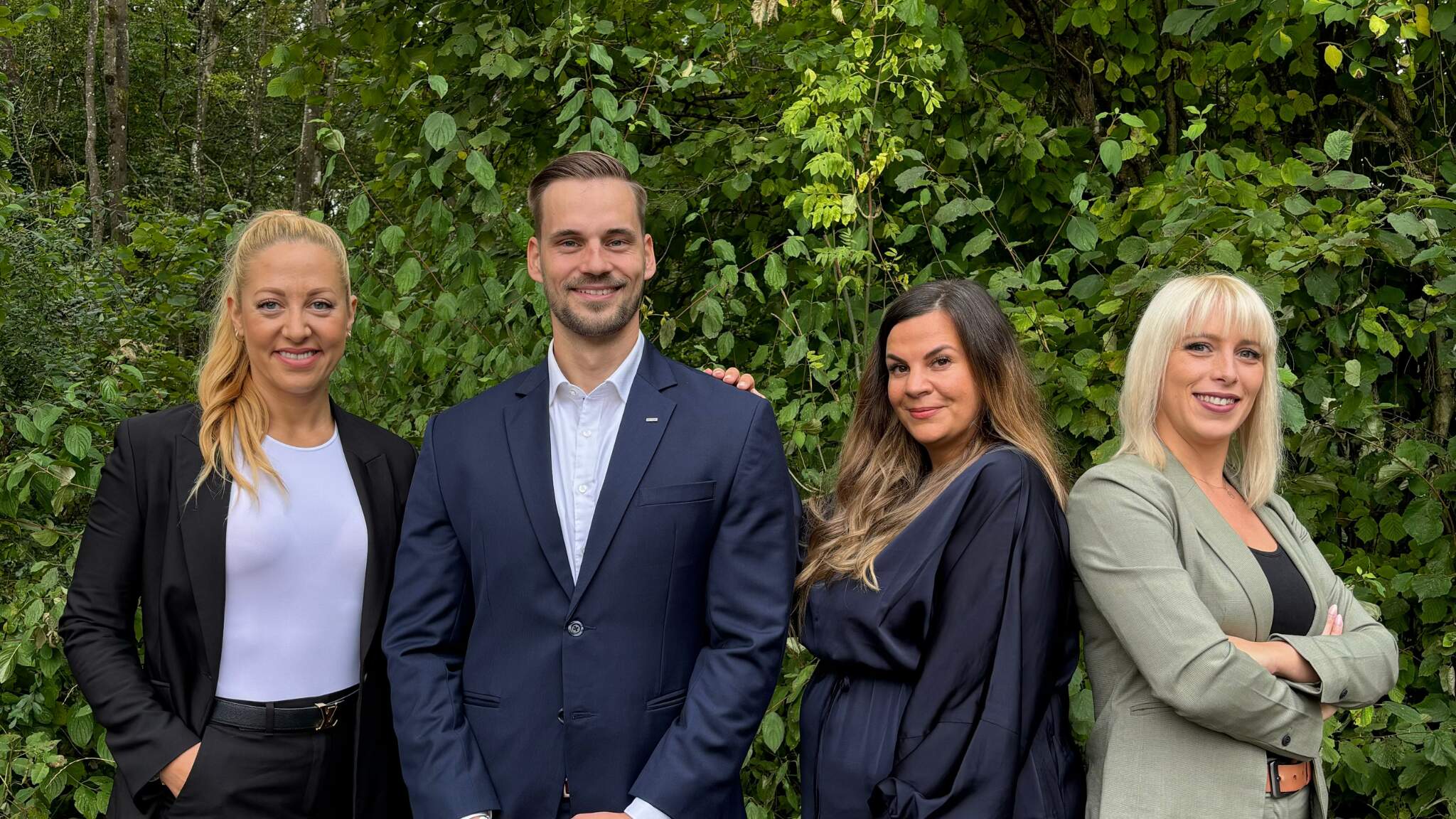 Janine Weber (Country Manager DACHSER Luxemburg), Emanuel Hofmann (Sales Manager bij DACHSER in Grevenmacher), Veronika Diederich (Customer Service Manager bij DACHSER in Grevenmacher), Laura Waigel (Operations Manager bij DACHSER in Grevenmacher).